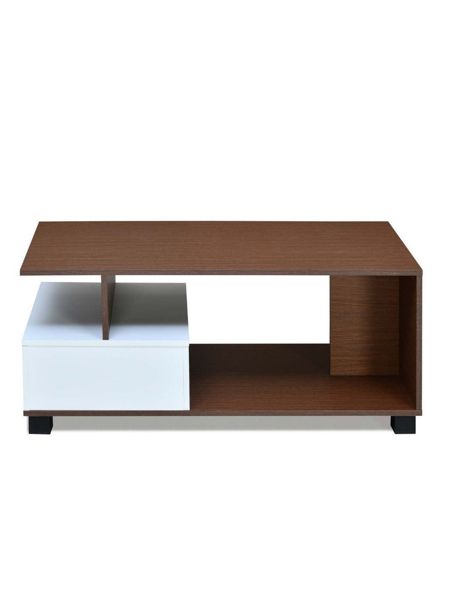 Nilkamal Denzel Brown Engineered Wood Coffee Table with 1 Drawer & 1 Open Shelf