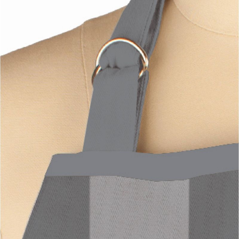 Gingham Check Print Apron Gray - MU Kitchen