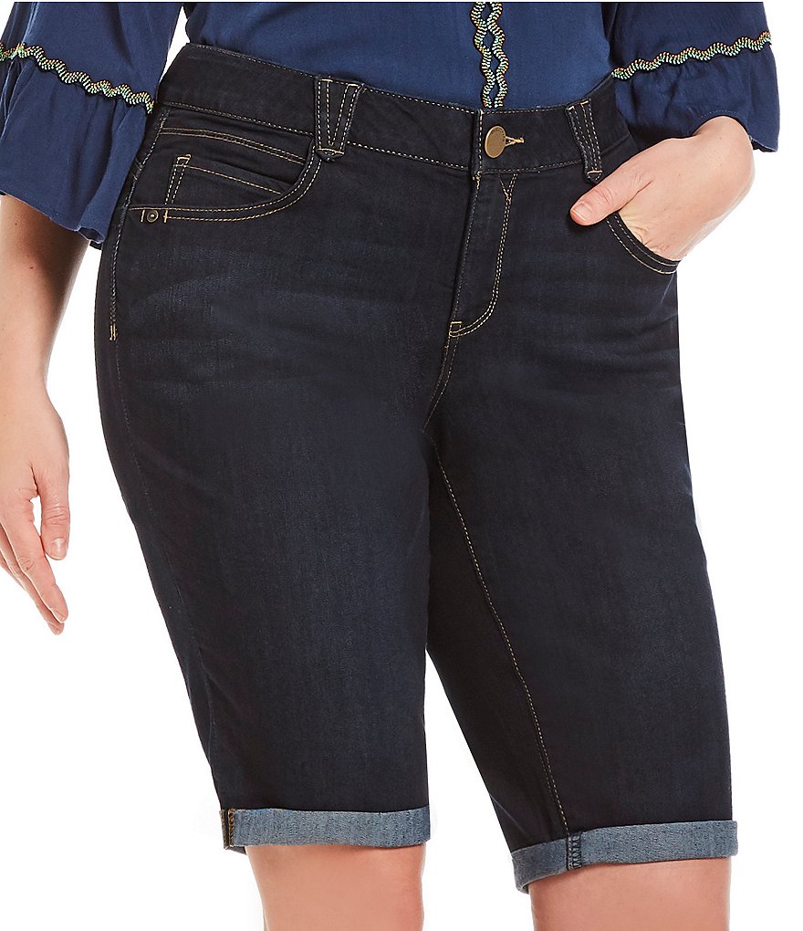 Democracy Plus Size #double;Ab#double;solution Cuffed Bermuda Shorts