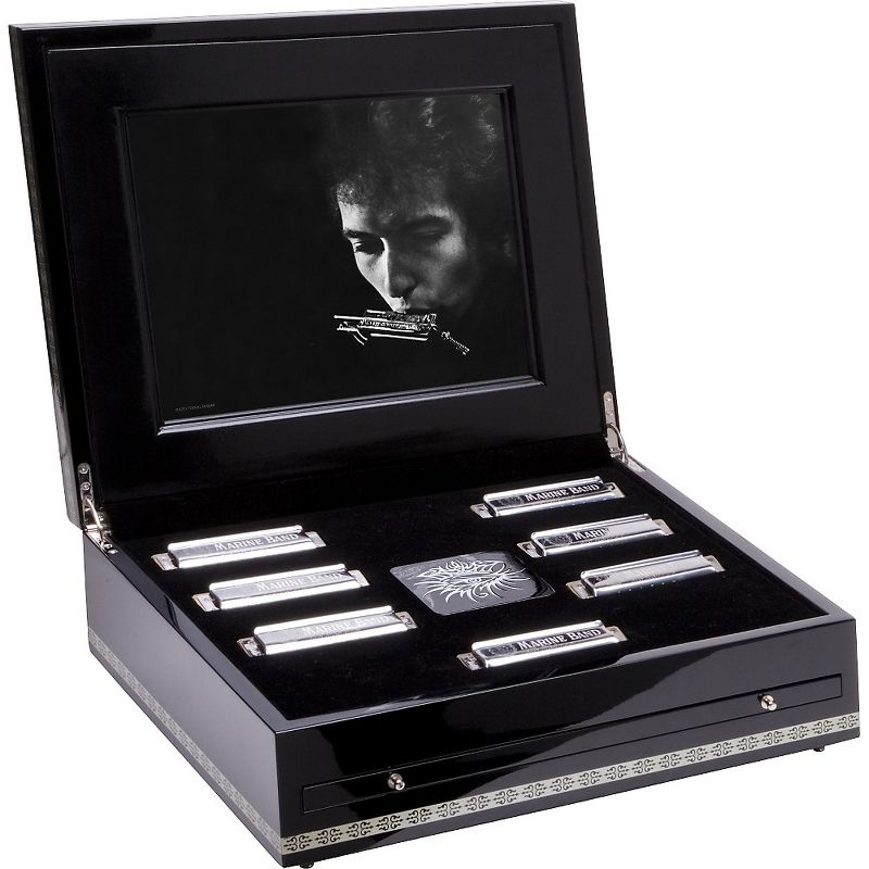 Hohner Bob Dylan Hand-Signed Natural Key 7-Piece Harmonica Set