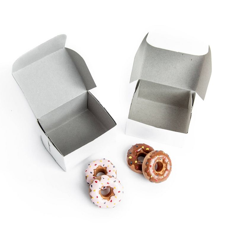 The Queen's Treasures 18"  Doll Food Accessories, 4 Pc Strawberry and Chocolate Doughnuts Plus 2 Bakery Box