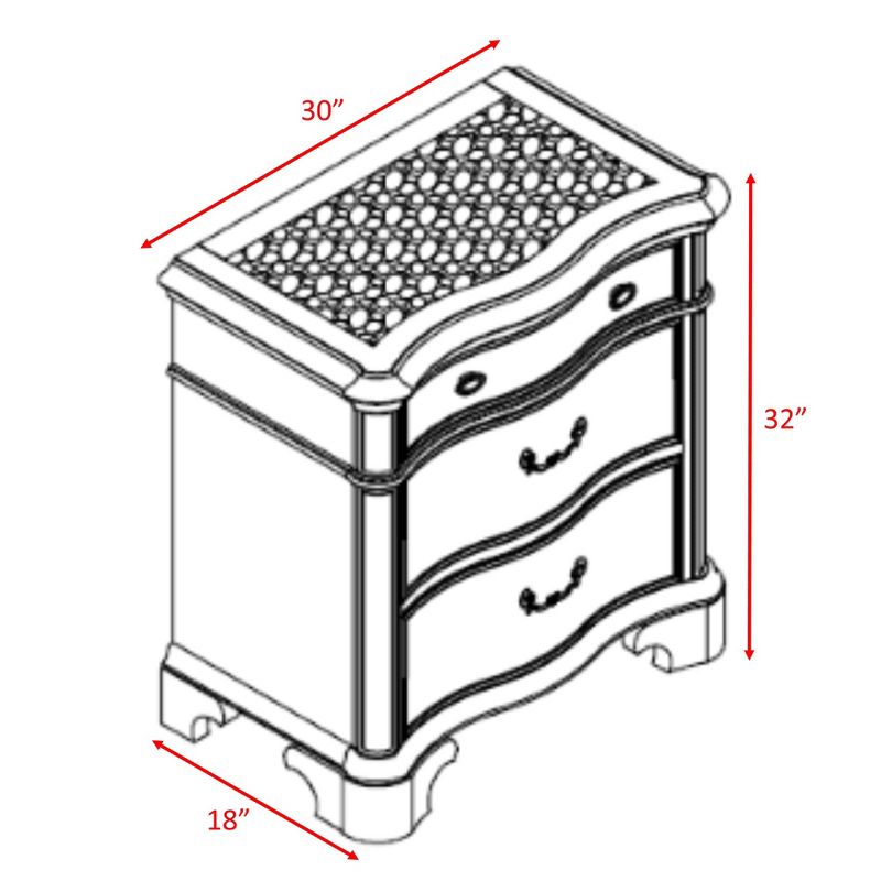 6pc King Tomlyn Storage Bedroom Set Dark Cherry - Picket House Furnishings