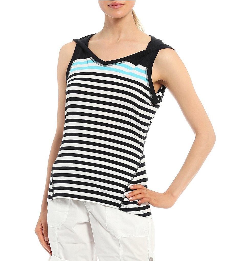 Calvin Klein Performance Dynamic Stripe Sleeveless Hoodie