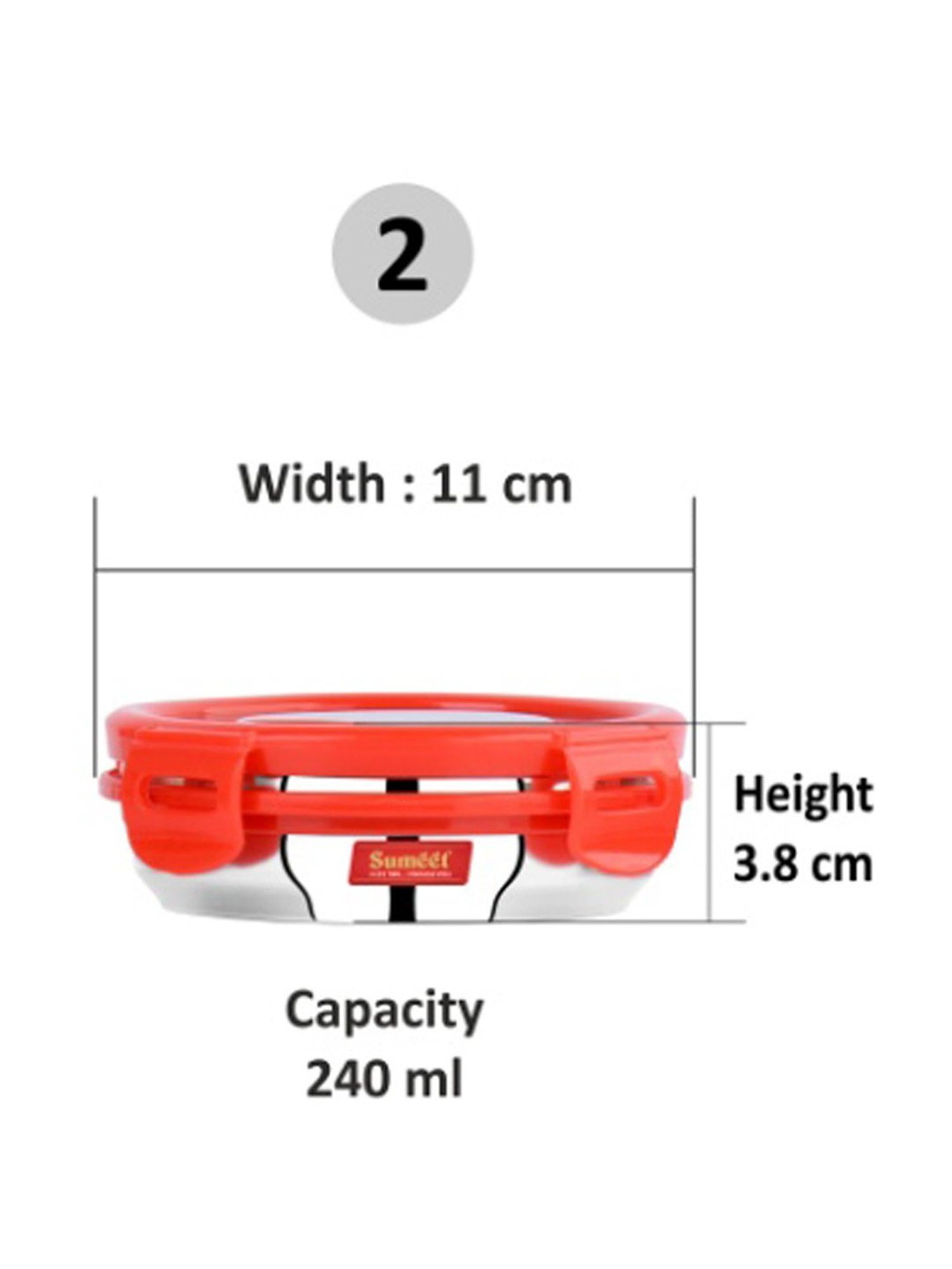 Borosil Grey Stainless Steel Lunch Box - Set of 4