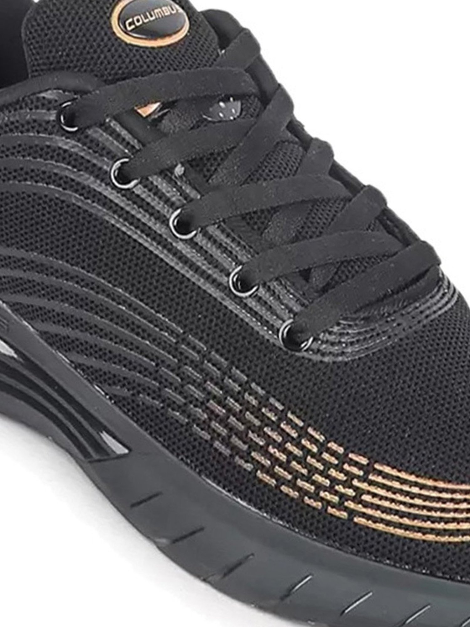 Columbus Men's Black Running Shoes