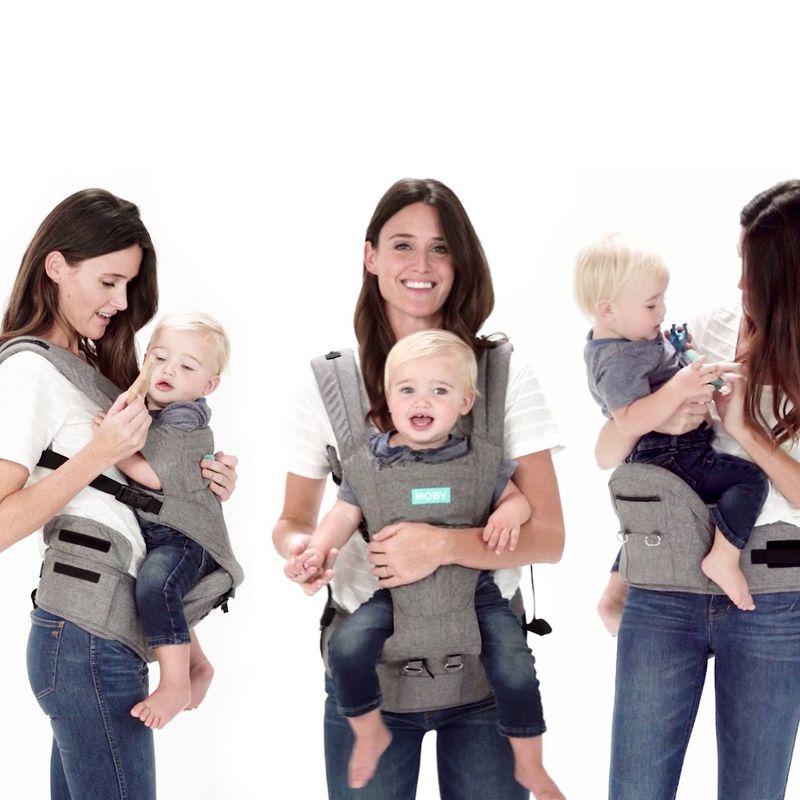 Moby 2-in-1 Baby Carrier + Hip Seat - Gray