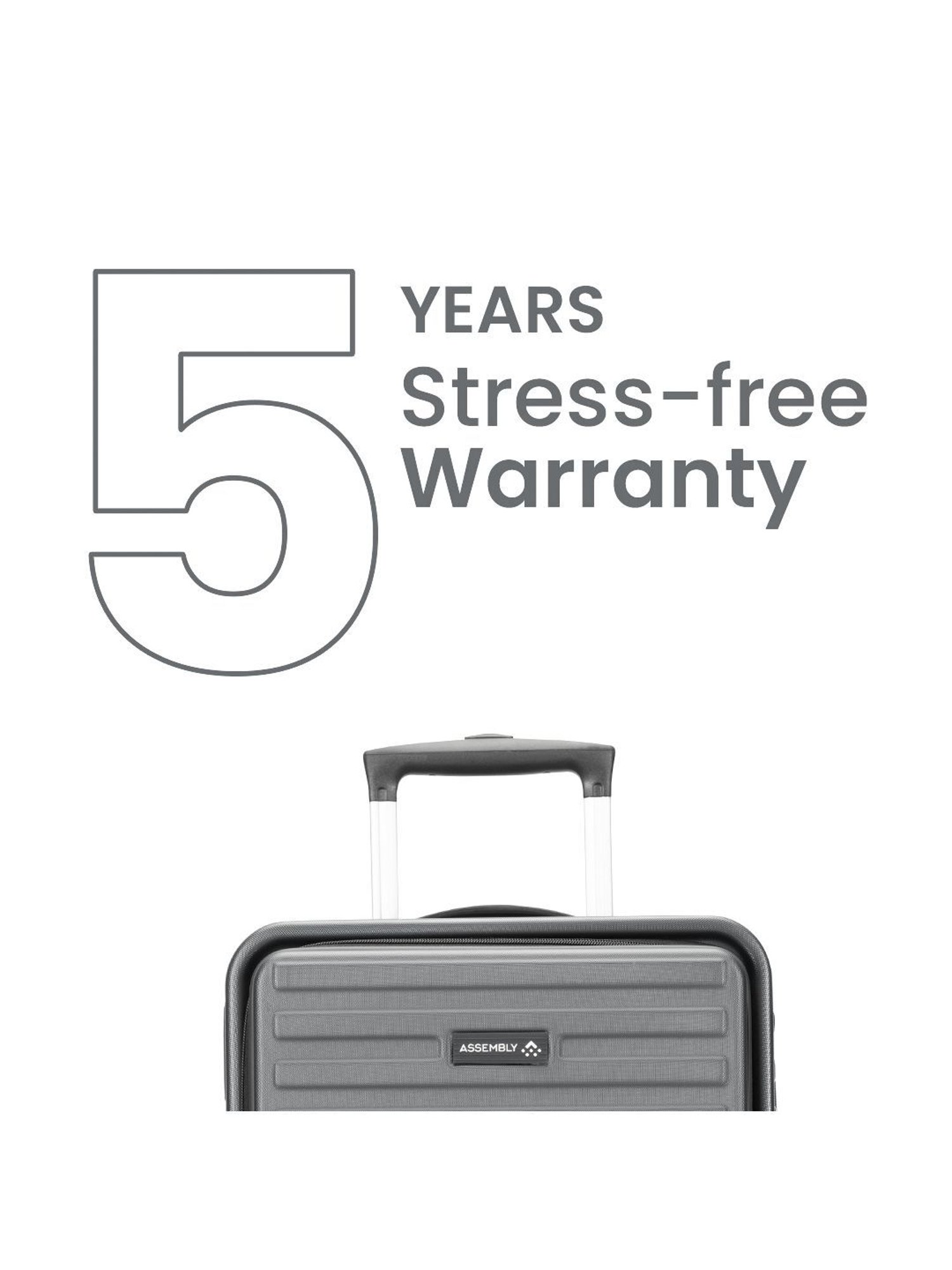 Assembly Grey Textured Trolley Bag Set of 2 - 20 inch & 28 inch