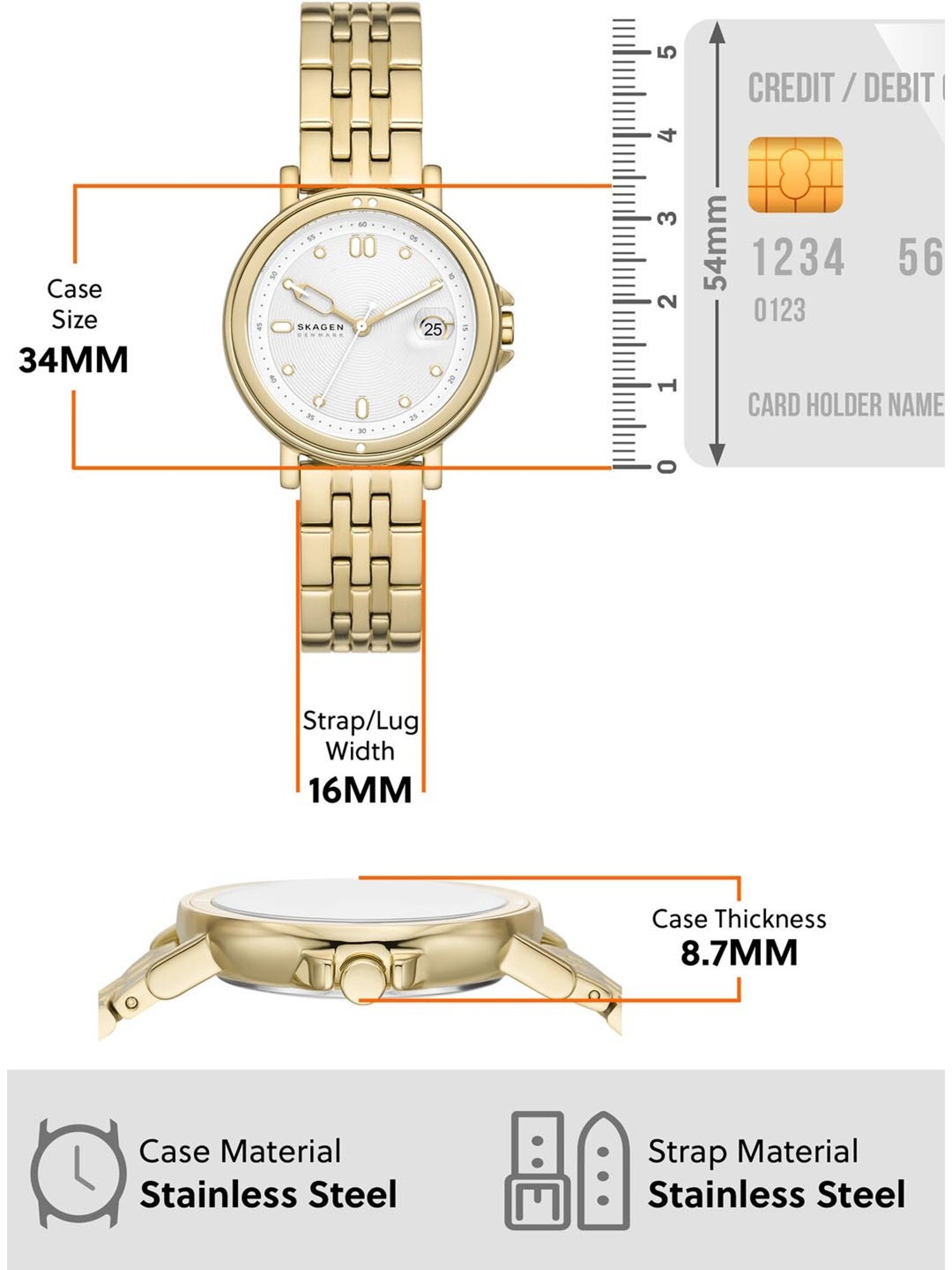 Skagen SKW3135 Signatur Sport Lille Analog Watch for Women