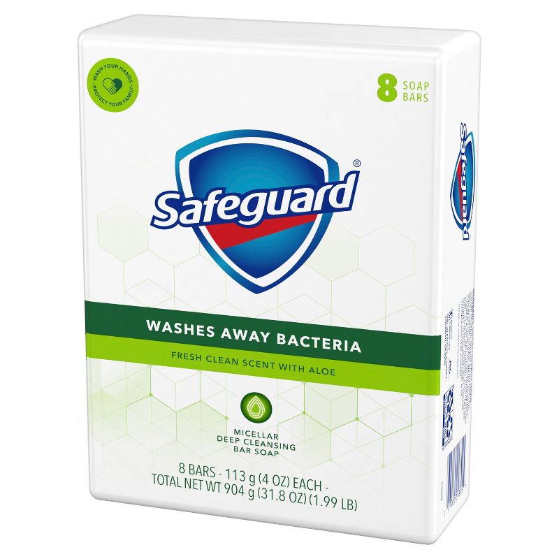 Safeguard Fresh Clean Scent with Aloe Bar Soap - 8pk - 4oz each