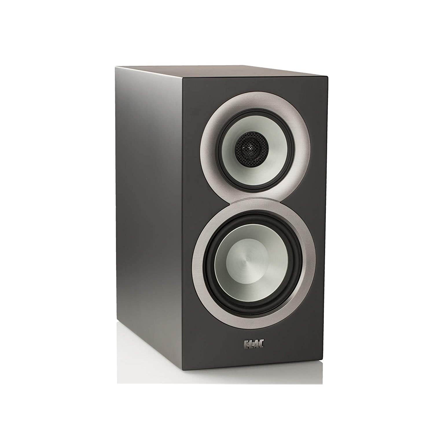Elac Uni-FI UB5 Slim Bookshelf Speaker (Finished Satin Black Cabinet, Pair)