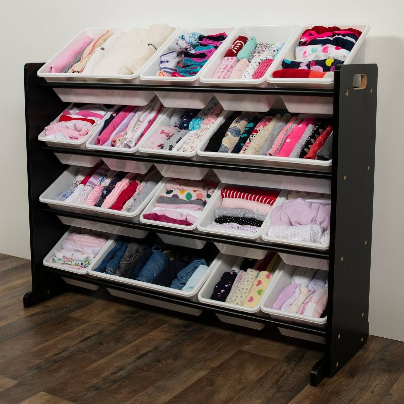 Kids' Super-Size Toy Organizer Black/White - Humble Crew