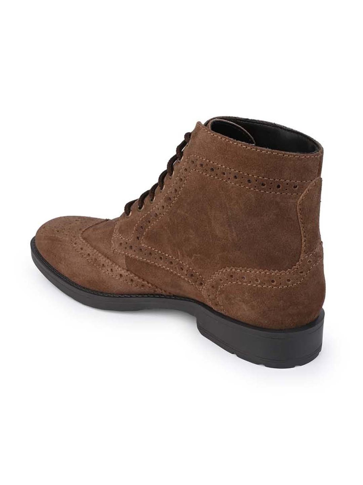 Styli Men's Brown Derby Boots