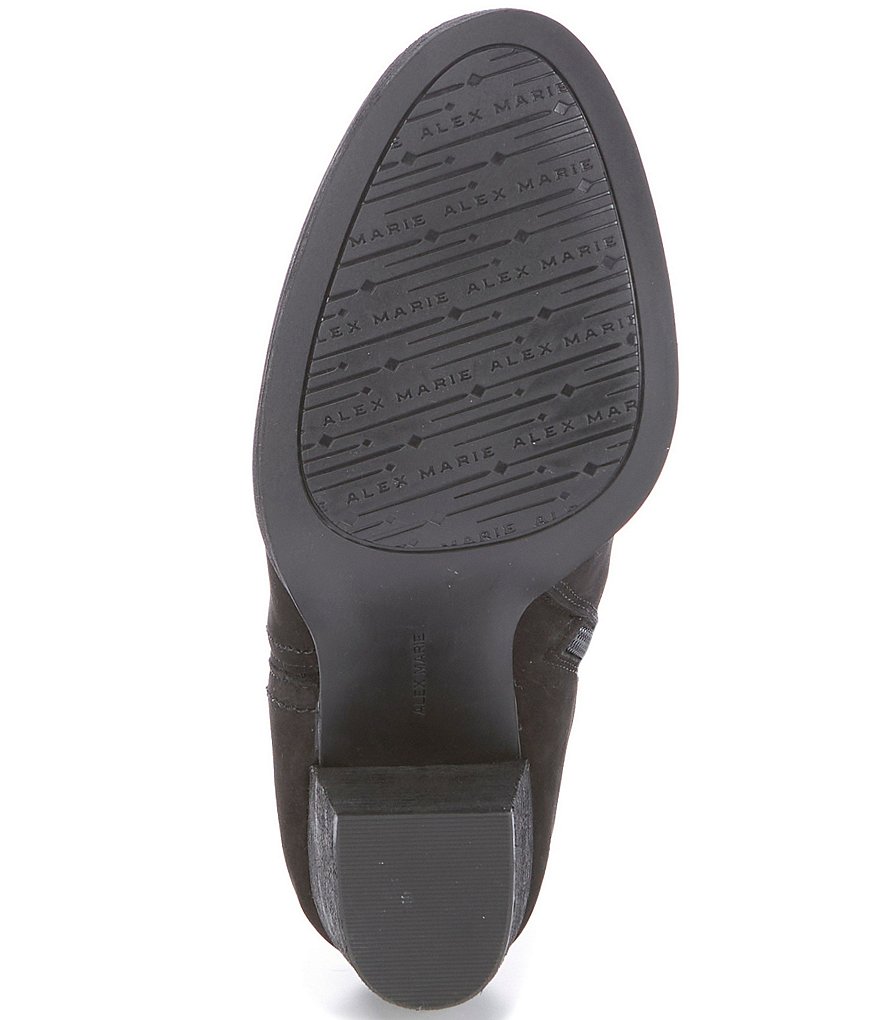 Alex Marie Gleneva Suede Chelsea Block Heel Booties