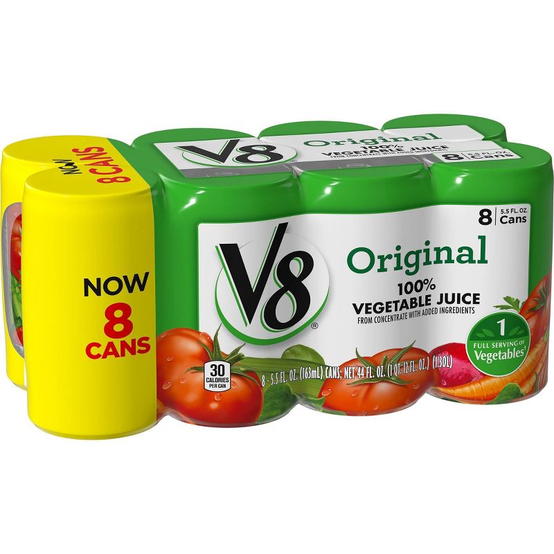V8 Original 100% Vegetable Juice - 8pk/5.5 fl oz Cans