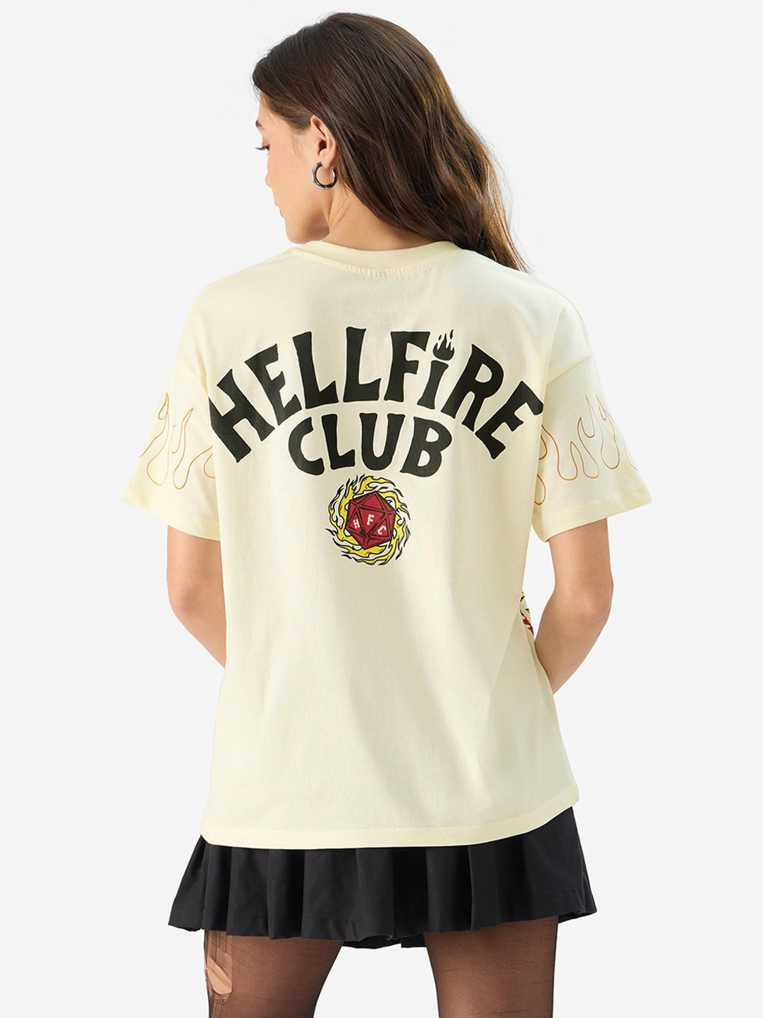 The Souled Store Off-White Cotton Printed T-Shirt