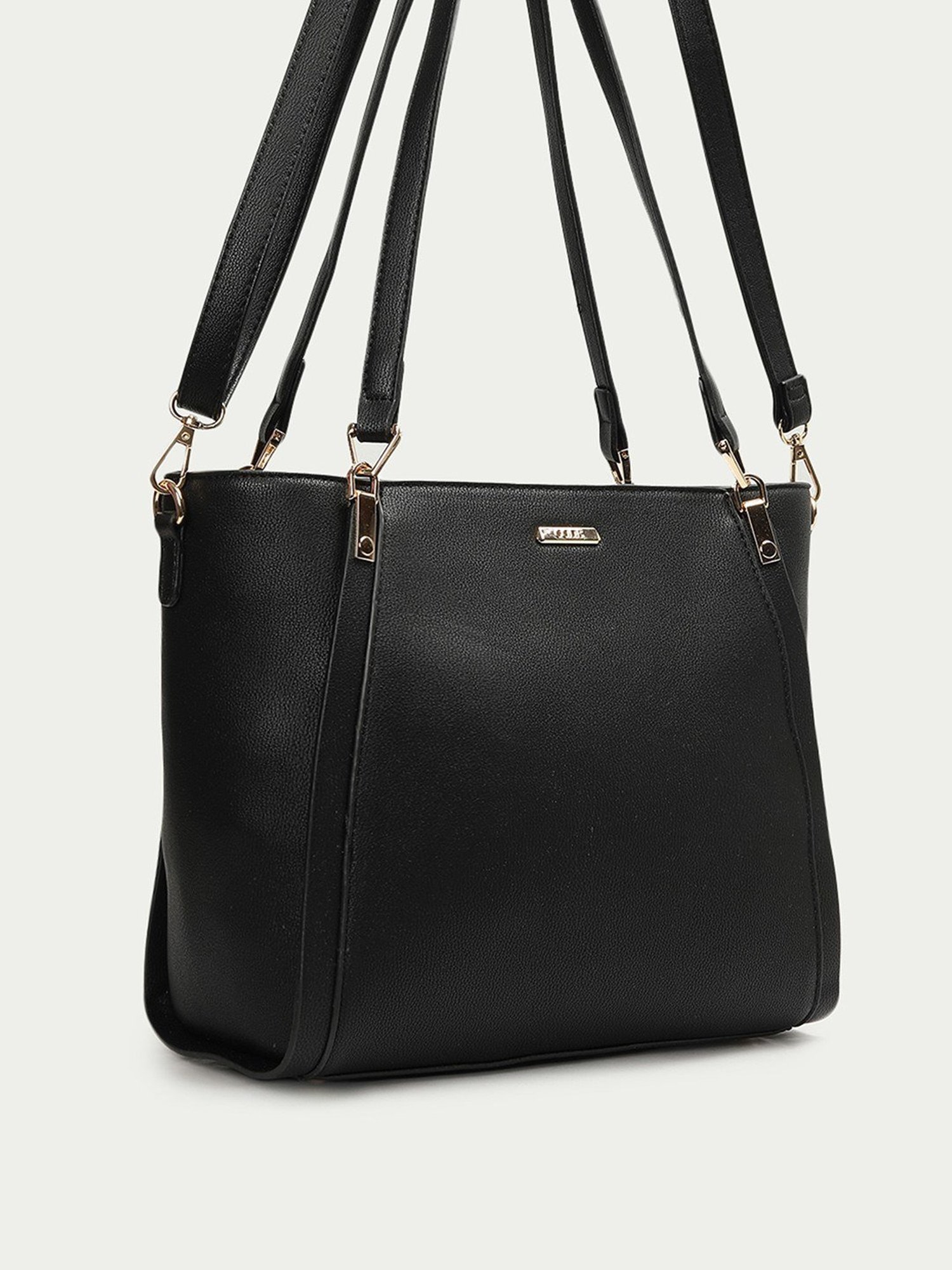 Code by Lifestyle Black Solid Shoulder Handbag