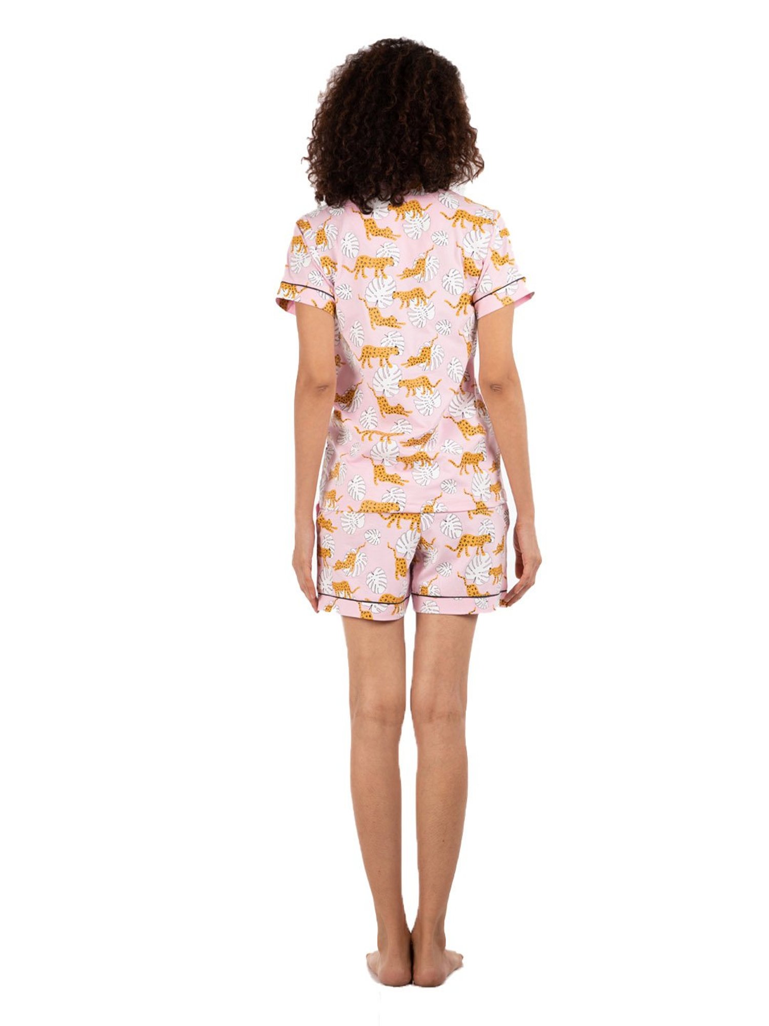 Nite Flite Pink Printed Shirt With Shorts