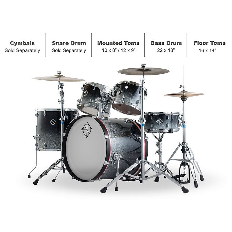 Dixon Dixon Fuse Maple 4-Piece Shell Pack Hyperspace