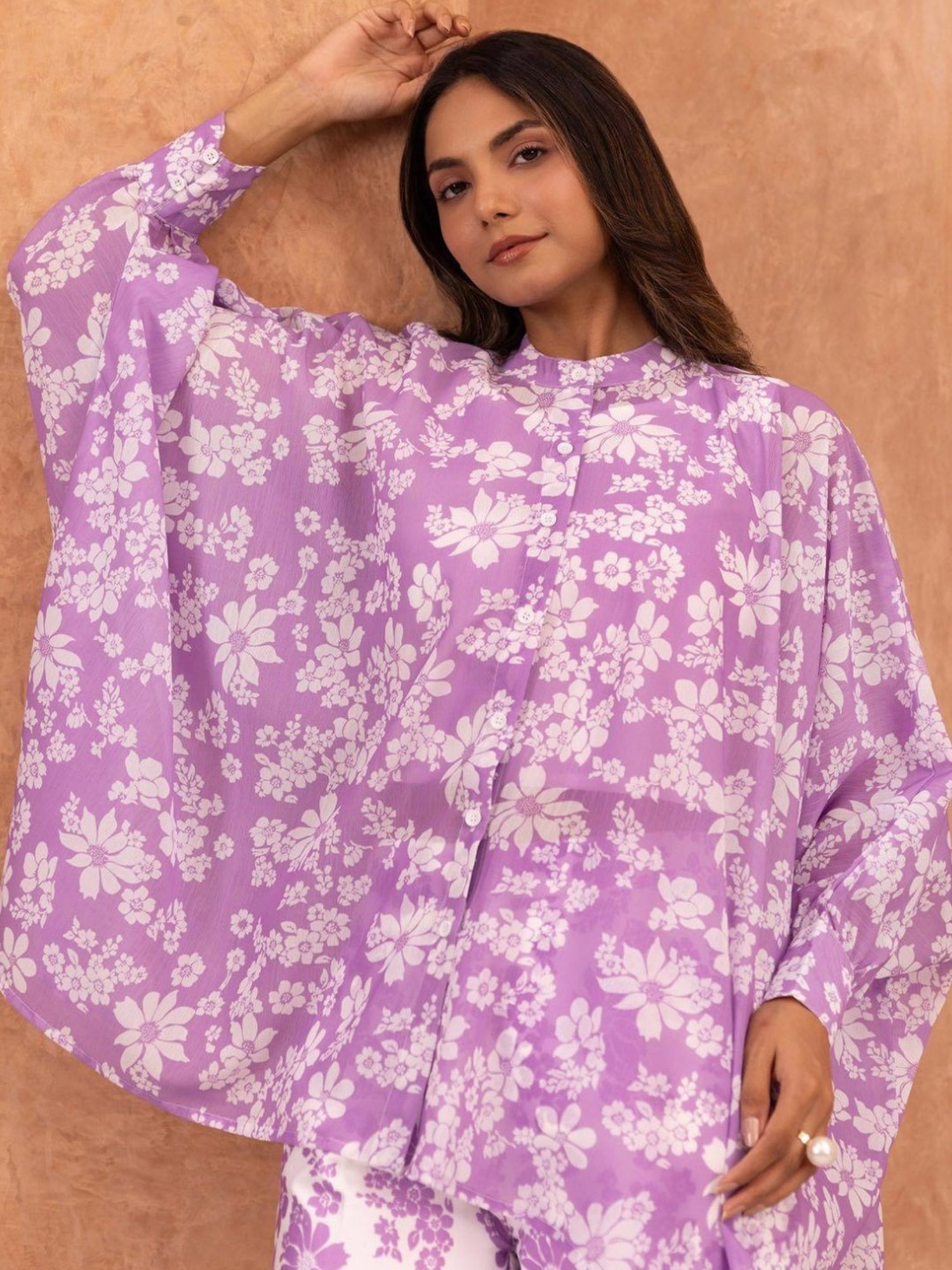 BInfinite Purple Orchid Floral Coords-Set