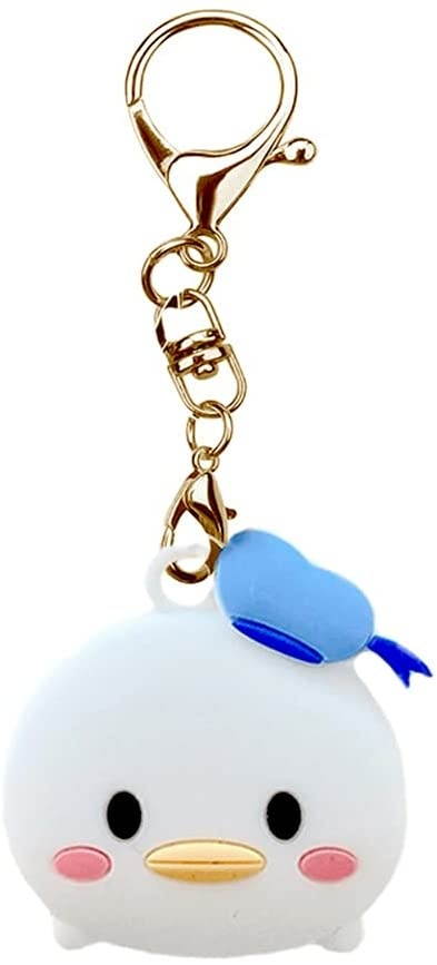 TXGOT Protective Case for AirTag Case (2021),3D Cute Fashion Cartoon Cover Designed Portable Tracker Holder Silicone Case with Anti-Lost Keychain Ring for Apple AirTag (Donald Duck)