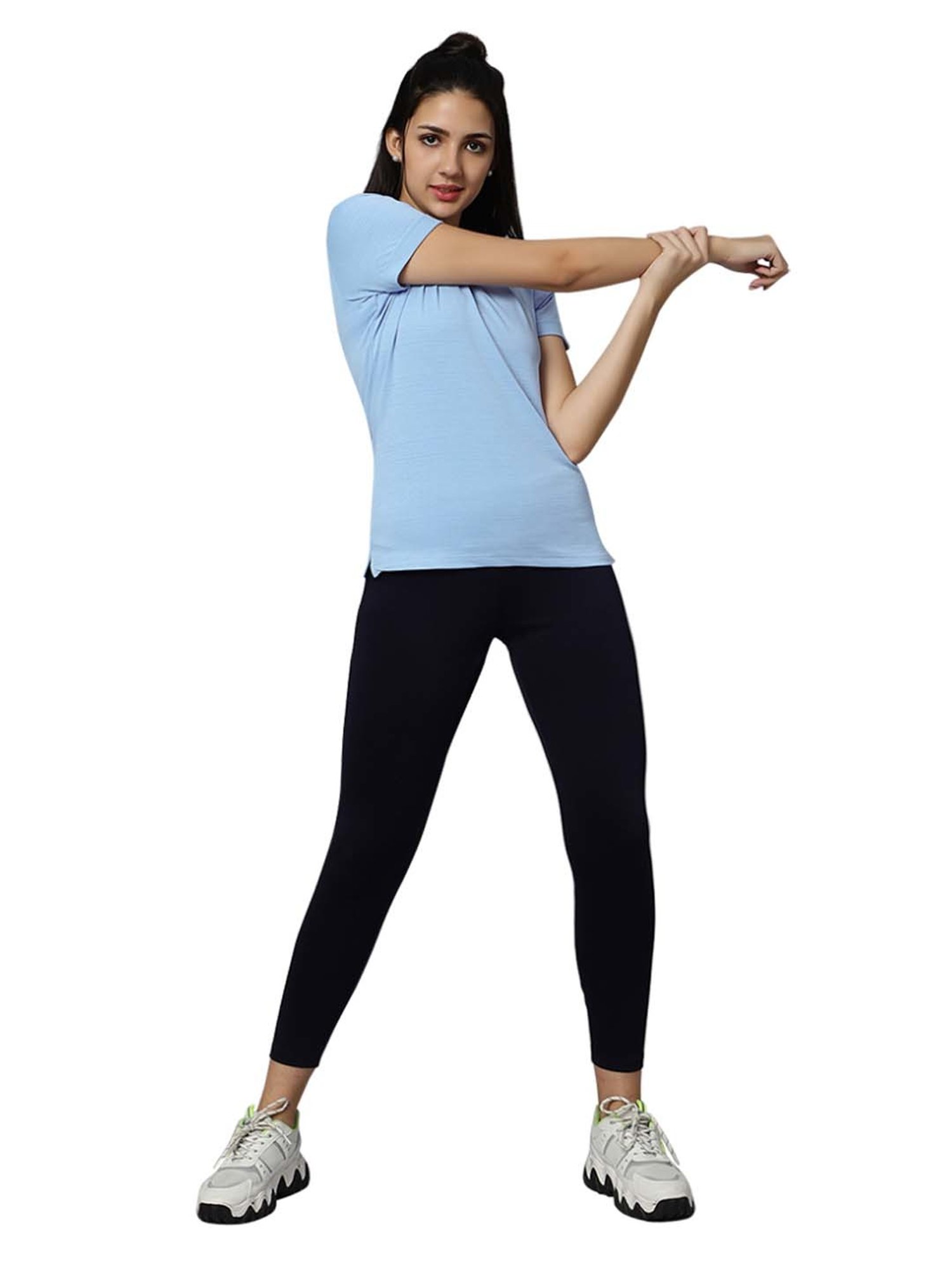 Omtex Blue & Green Regular Fit Sports T-Shirt - Pack Of 2