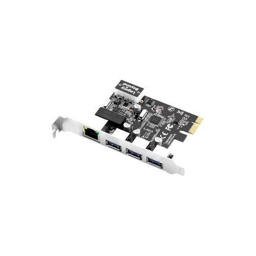 Siig Usb 3.0 3-Port Hub With Lan Pcie Host Card