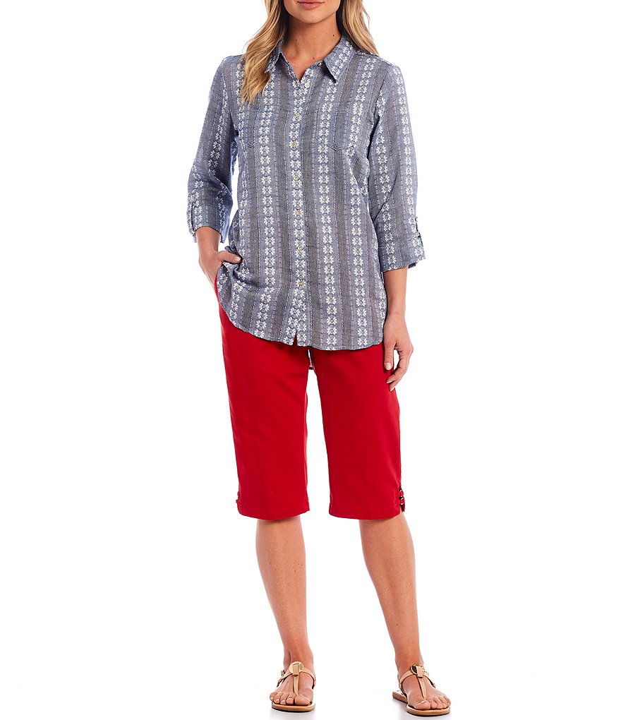 Allison Daley Petite Size True Navy Pull On Bermuda Shorts