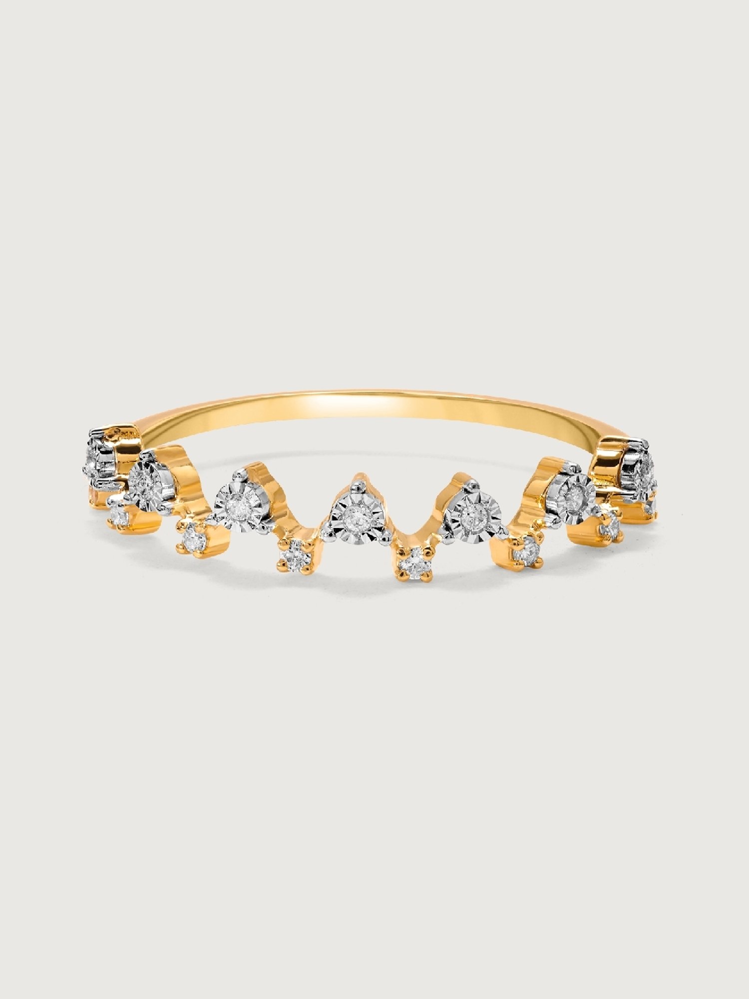 Mia by Tanishq Cascading Brilliance 18k Ring