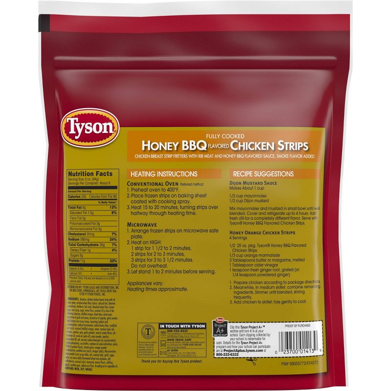 Tyson Honey BBQ Chicken Strips - Frozen - 25oz