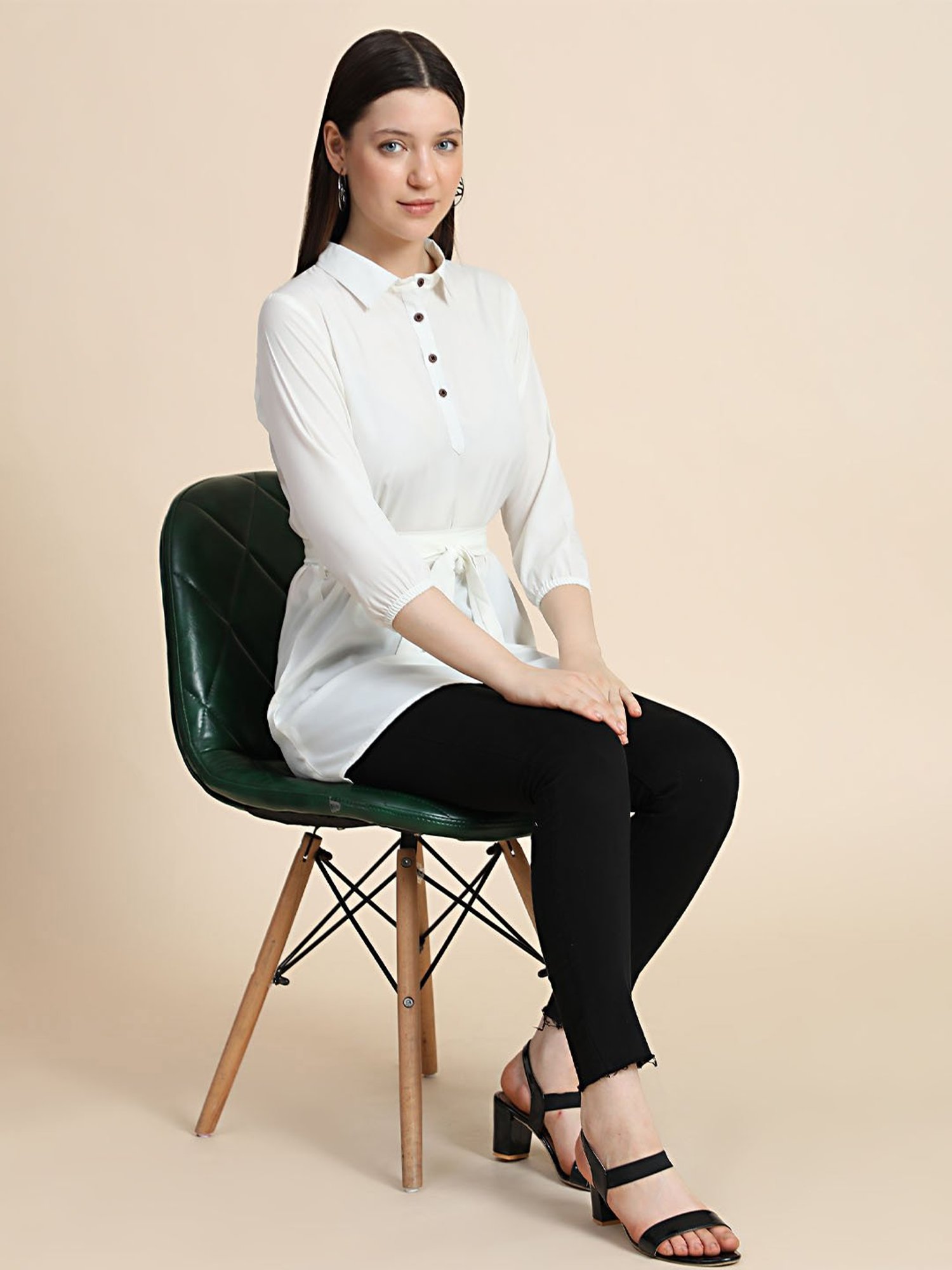 KERI PERRY White Regular Fit Top