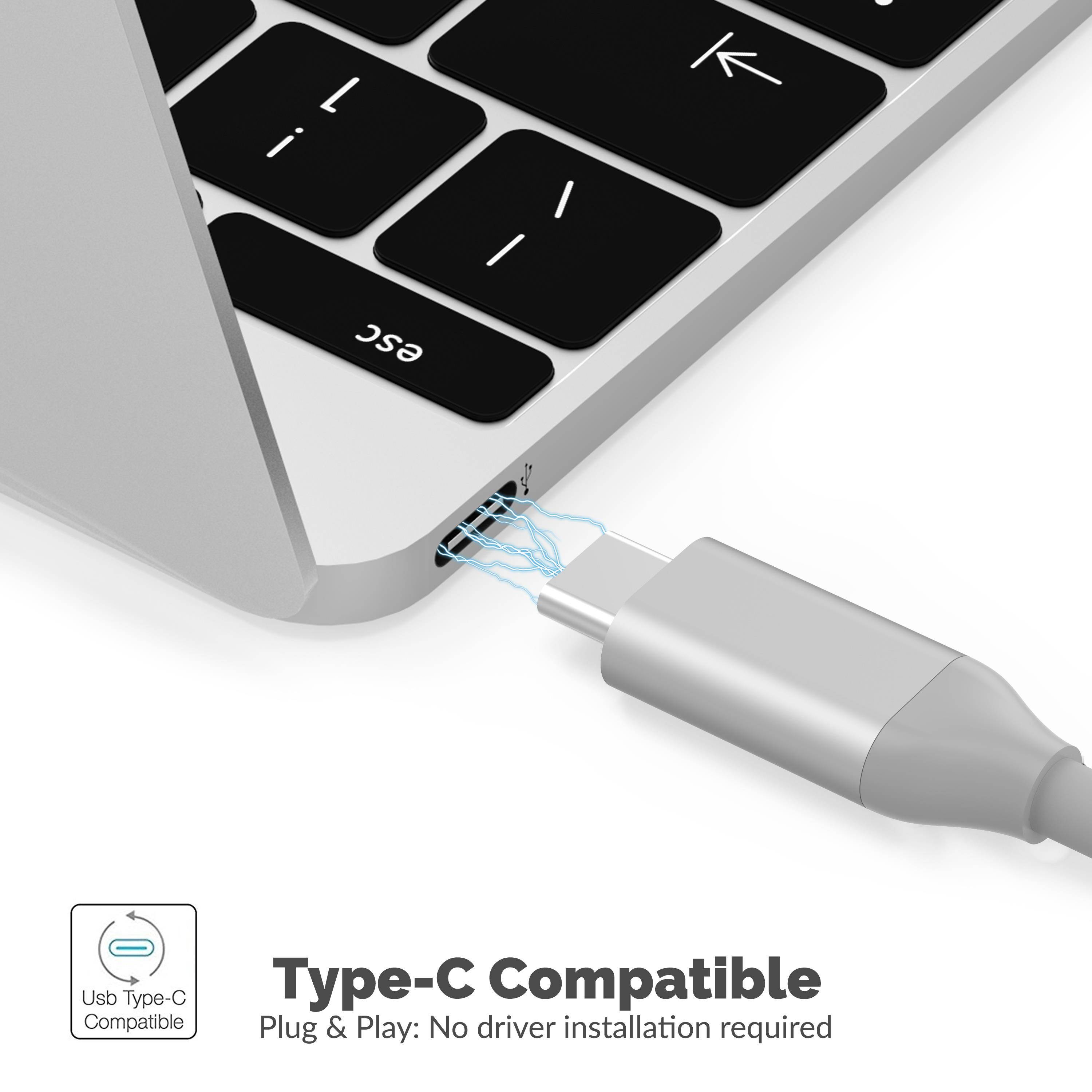 sabrent 8-in-1 usb type-c hub with hdmi(4k) output, 3 usb 3.0 ports, 1 usb 2.0 port, sd/microsd multi-card reader [4k and power