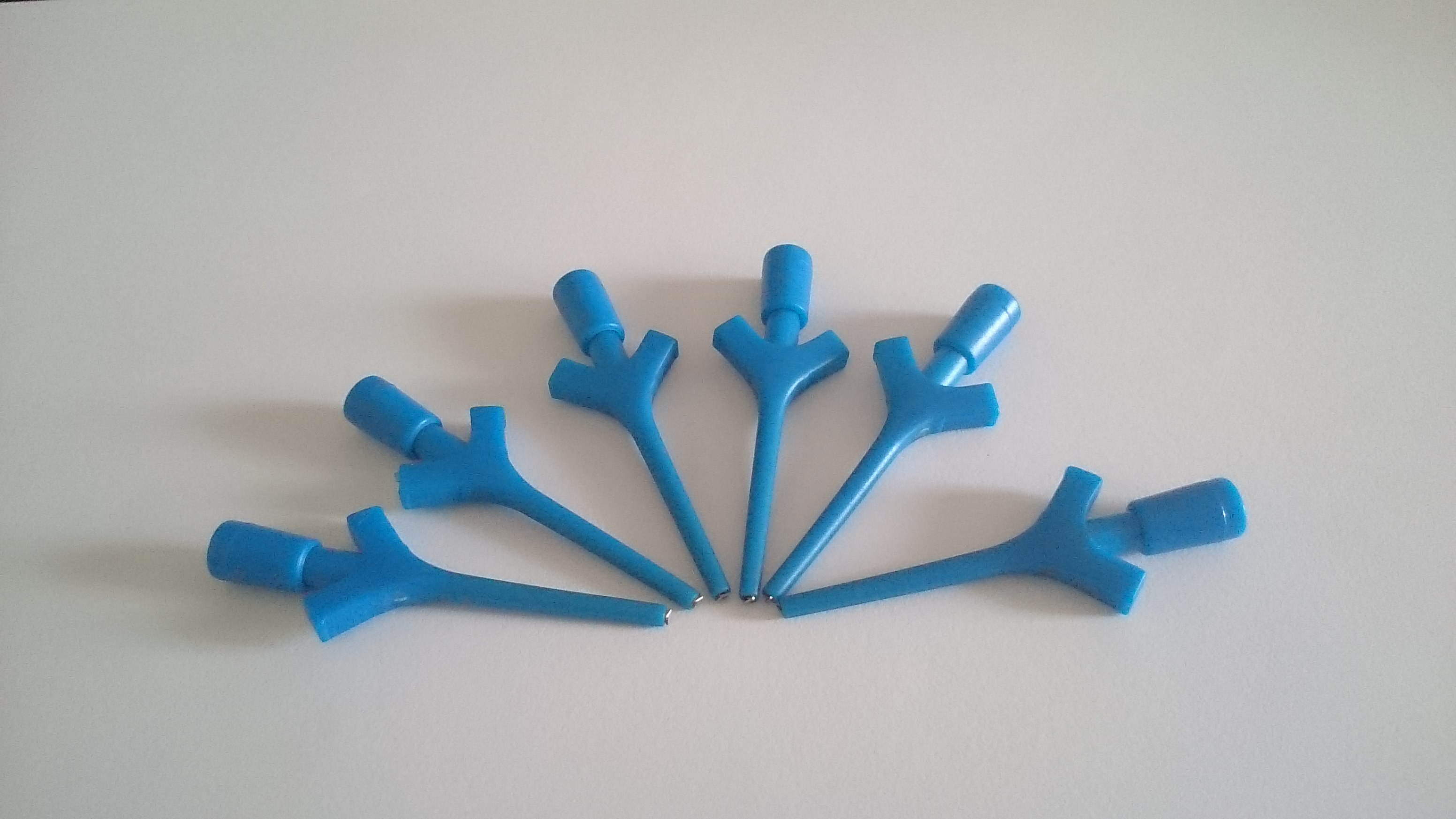 WWH-5Pieces Test clip with pin connection for equipment testing blue