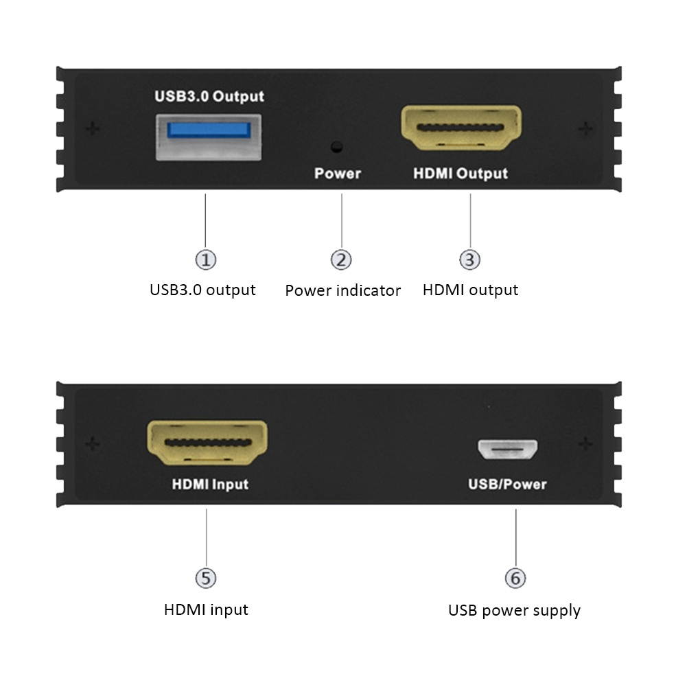 4K 1080P HDMI To USB3.0 Video Capture Card Live Streaming Camera DVD Camcorder
