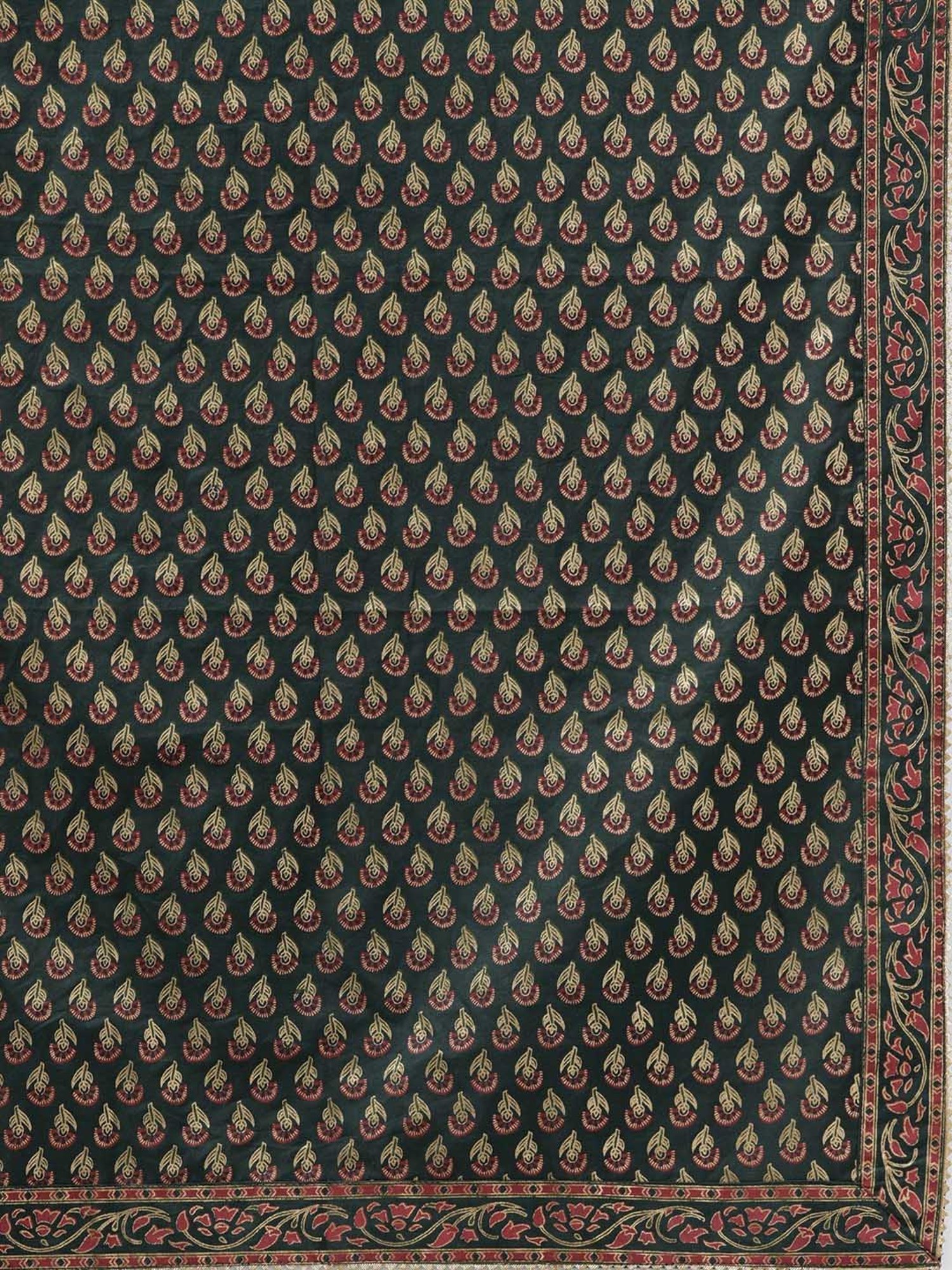 Indo Era Green Printed Kurta Pant Set With Dupatta