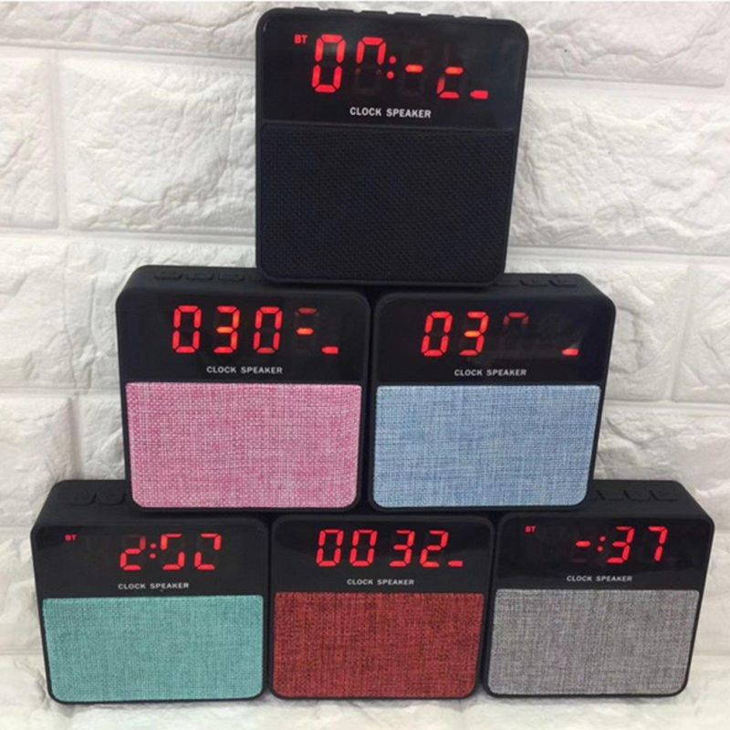 JT2605 Wireless Bluetooth Speaker LED Alarm Clock Hands-free Support TF Card