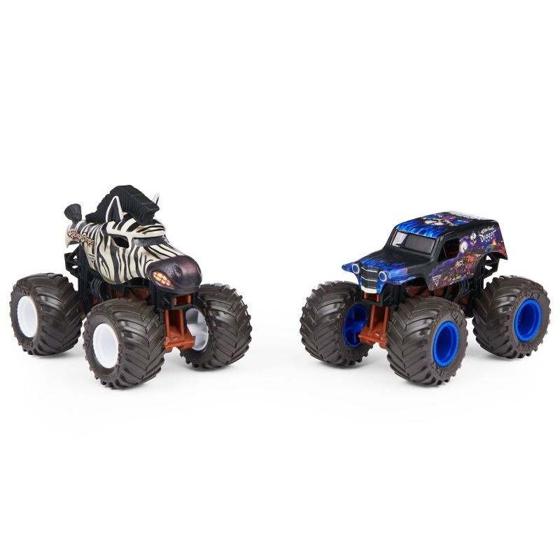 Monster Jam - 1:64 Scale (Dirty to Clean) - Racing Stripes vs Son-Uva Digger - 2pk