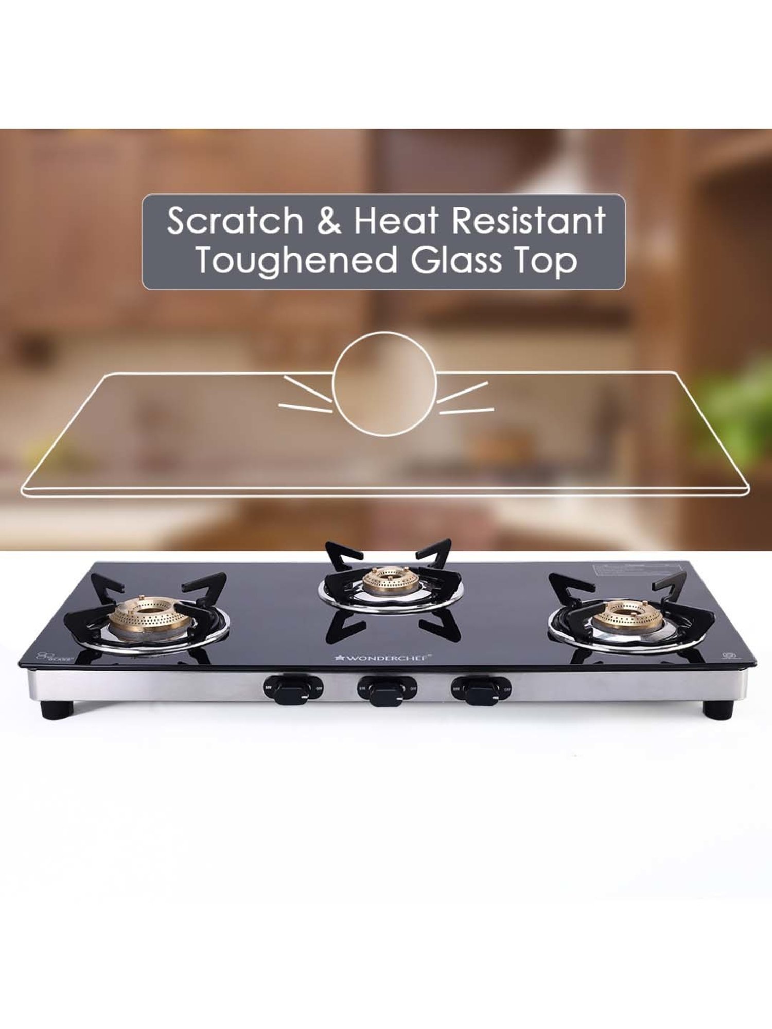 JUDGE Optima Plus Black Glass Induction 1600W Cooktop