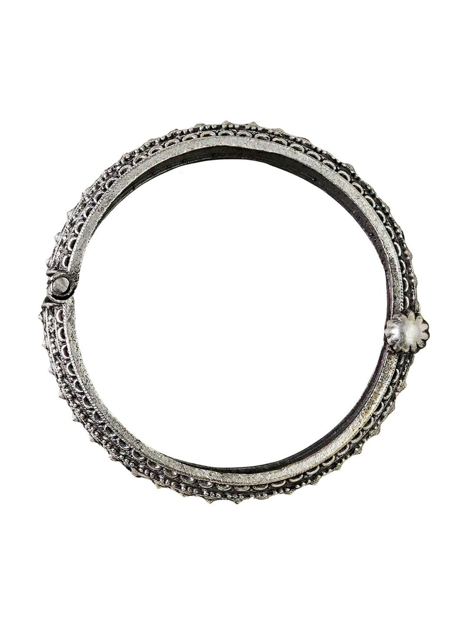 Bold by Priyaasi Trishul Rudraksh Silver-Plated Bracelet for Men