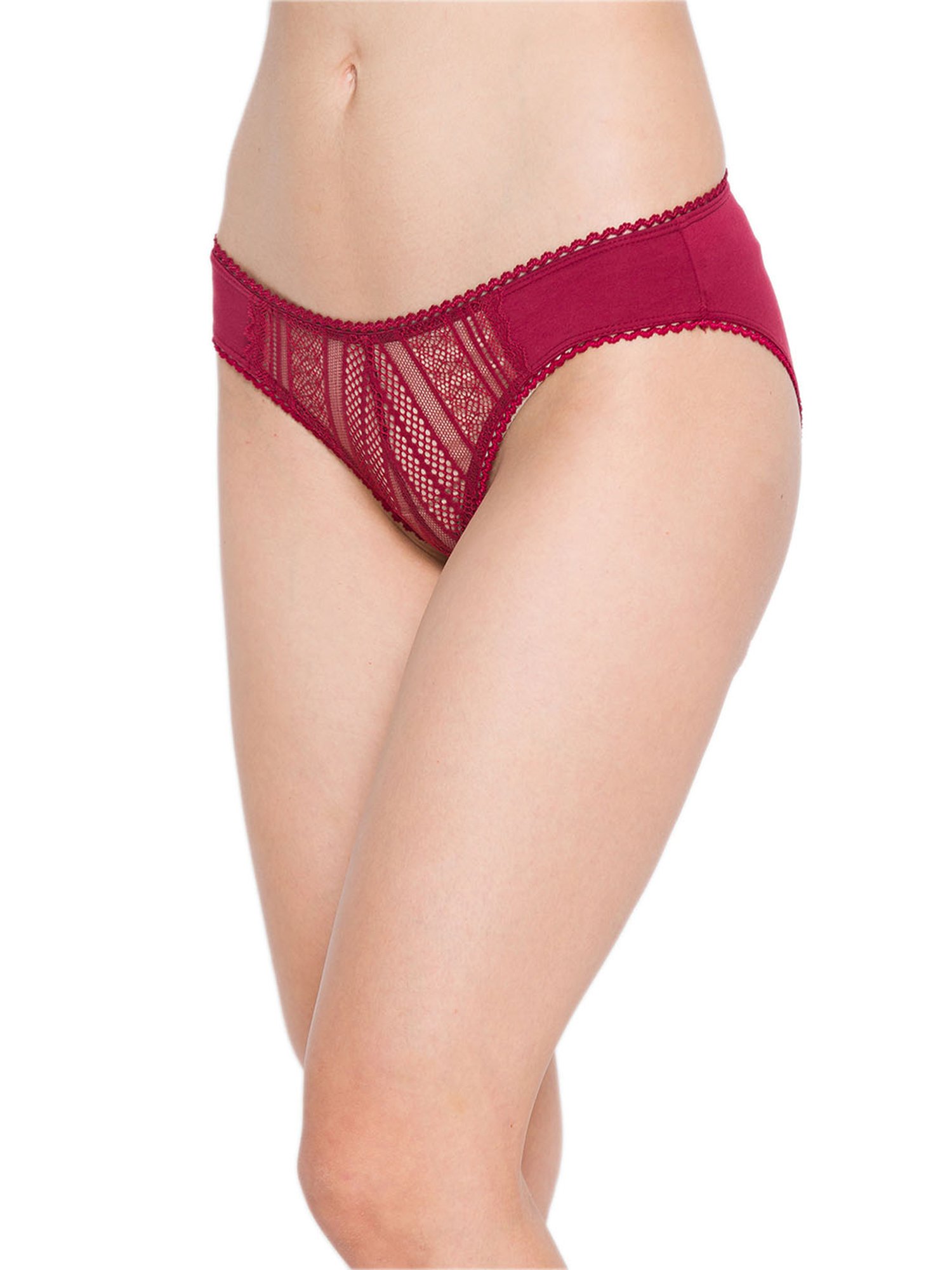 Candyskin Maroon Lace Bikini Panty