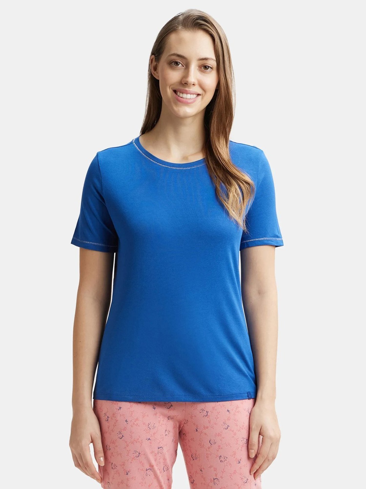 Jockey RX71 Women's Micro Modal Cotton Relaxed Fit Round neck Half Sleeve T-Shirt