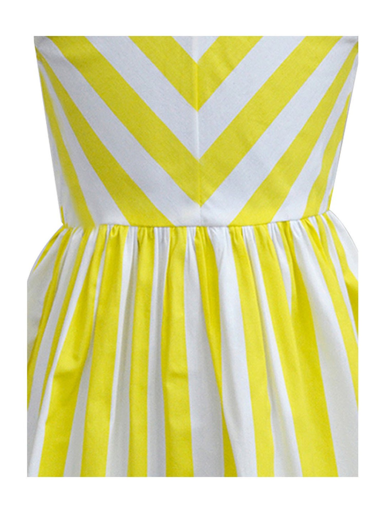 A.T.U.N. Yellow & White Striped Dress