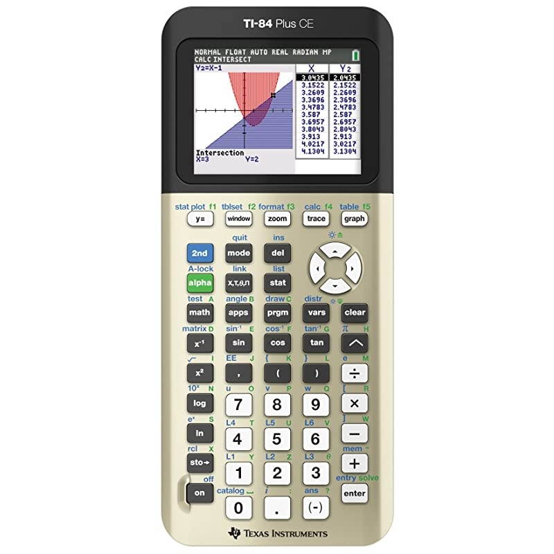 TI-84 Plus CE Color Graphing Calculator, Golden Ratio (Metallic)