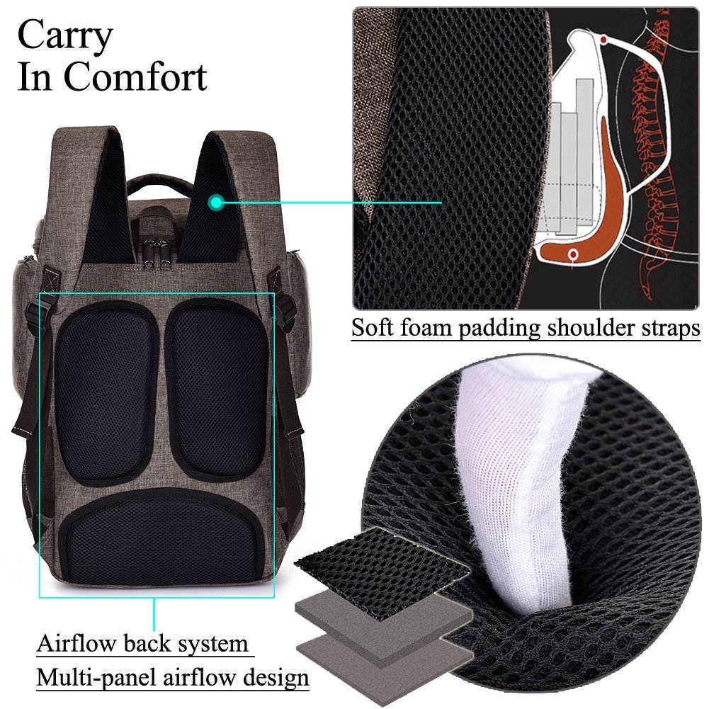 SOCKO Laptop Backpack , Multifunctional Unisex Luggage & Travel Bags Knapsack,rucksack Backpack Hiking Bags Students School Shoulder Backpacks Fits Up to 17.3 Inch Laptop Macbook Computer,Red