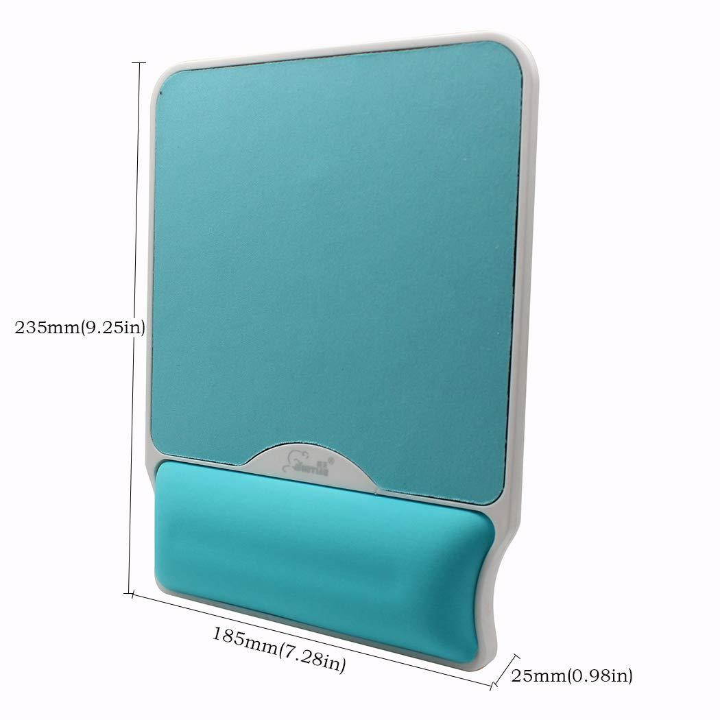 Zoohot Superfine Fibre Soft Memory Foam Mouse Pad with Wrist Rest, Mouse Mat with Non-Slip Base for Computer, Laptop, Mac, Gaming & Office - Green