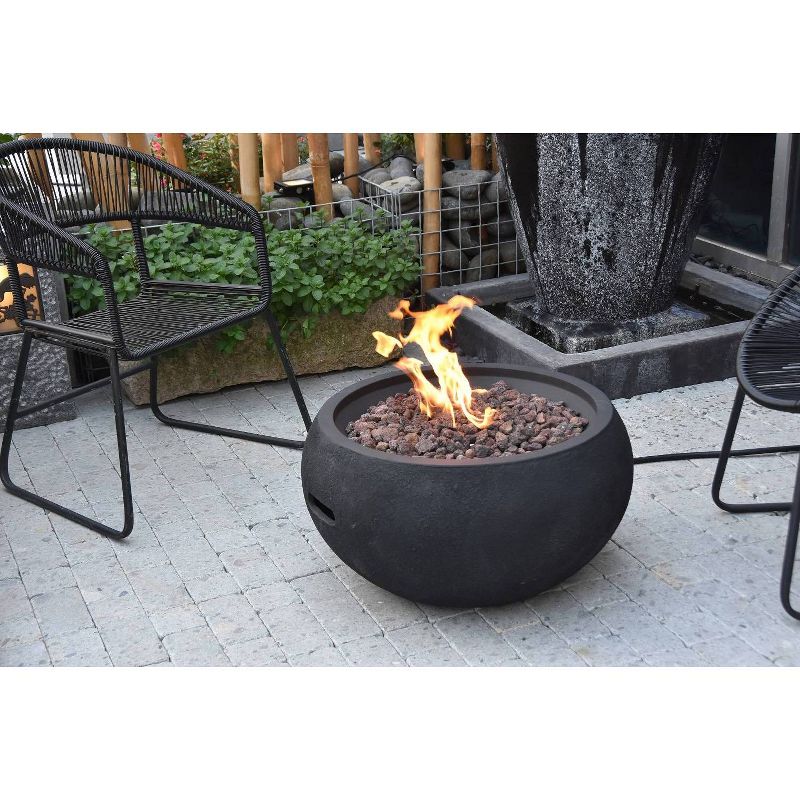 York 27" Natural Gas Fire Pit Outdoor Backyard Patio Heater - Elementi