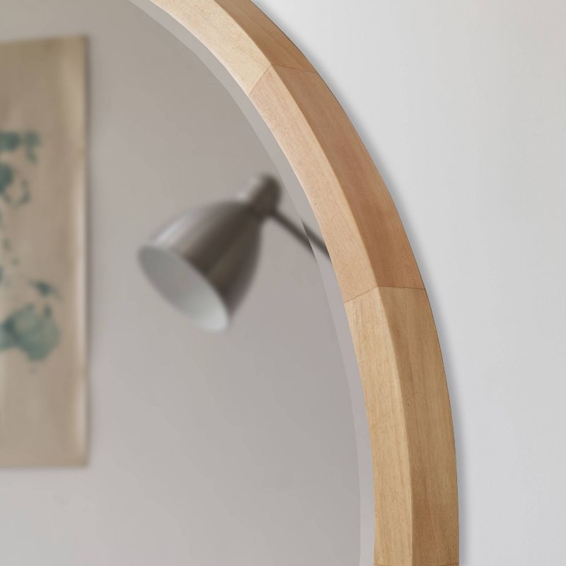 24" McLean Round Wall Mirror Natural - Kate & Laurel All Things Decor