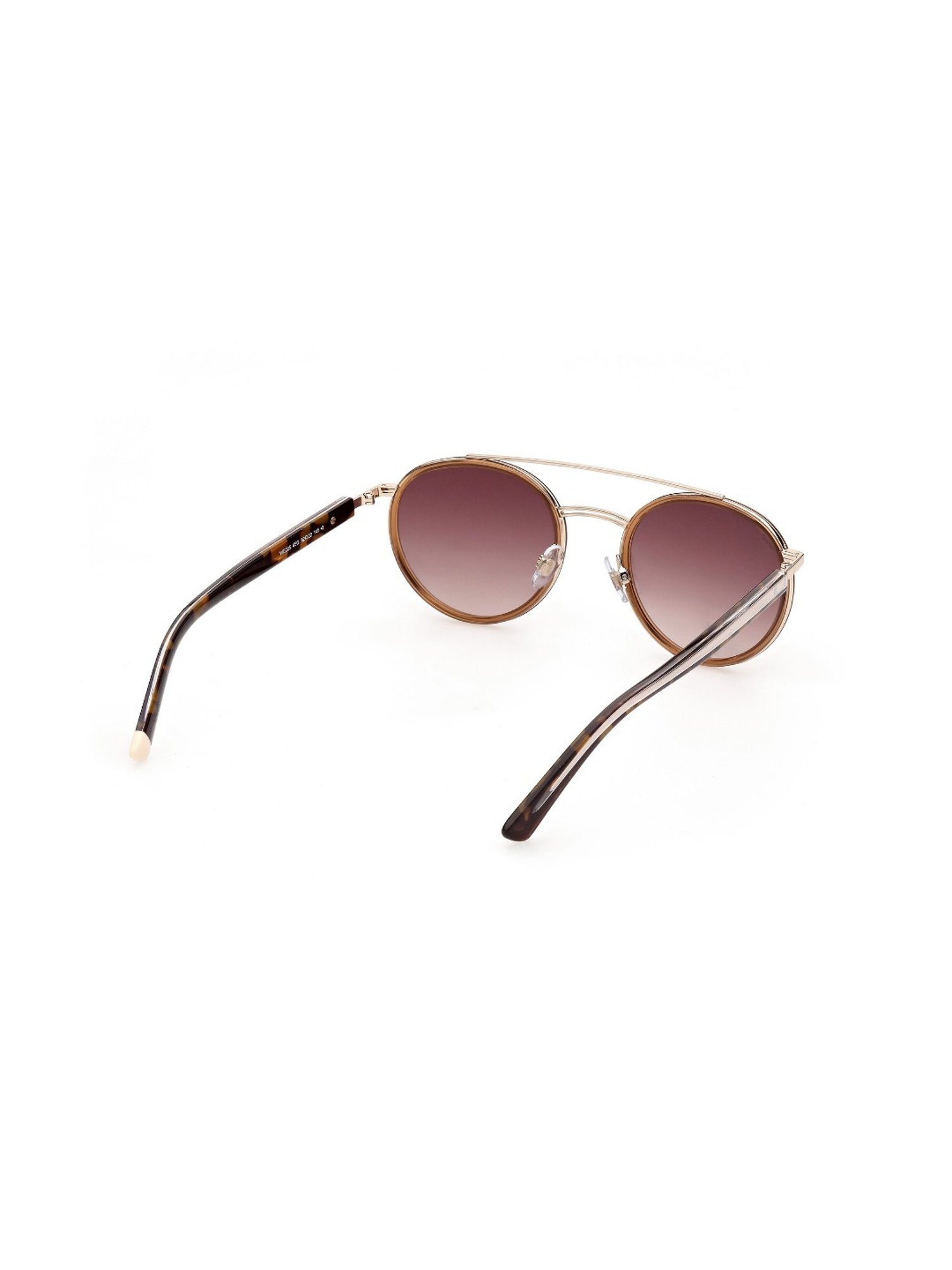 Web Eyewear Brown Round Unisex Sunglasses Designed in Italy