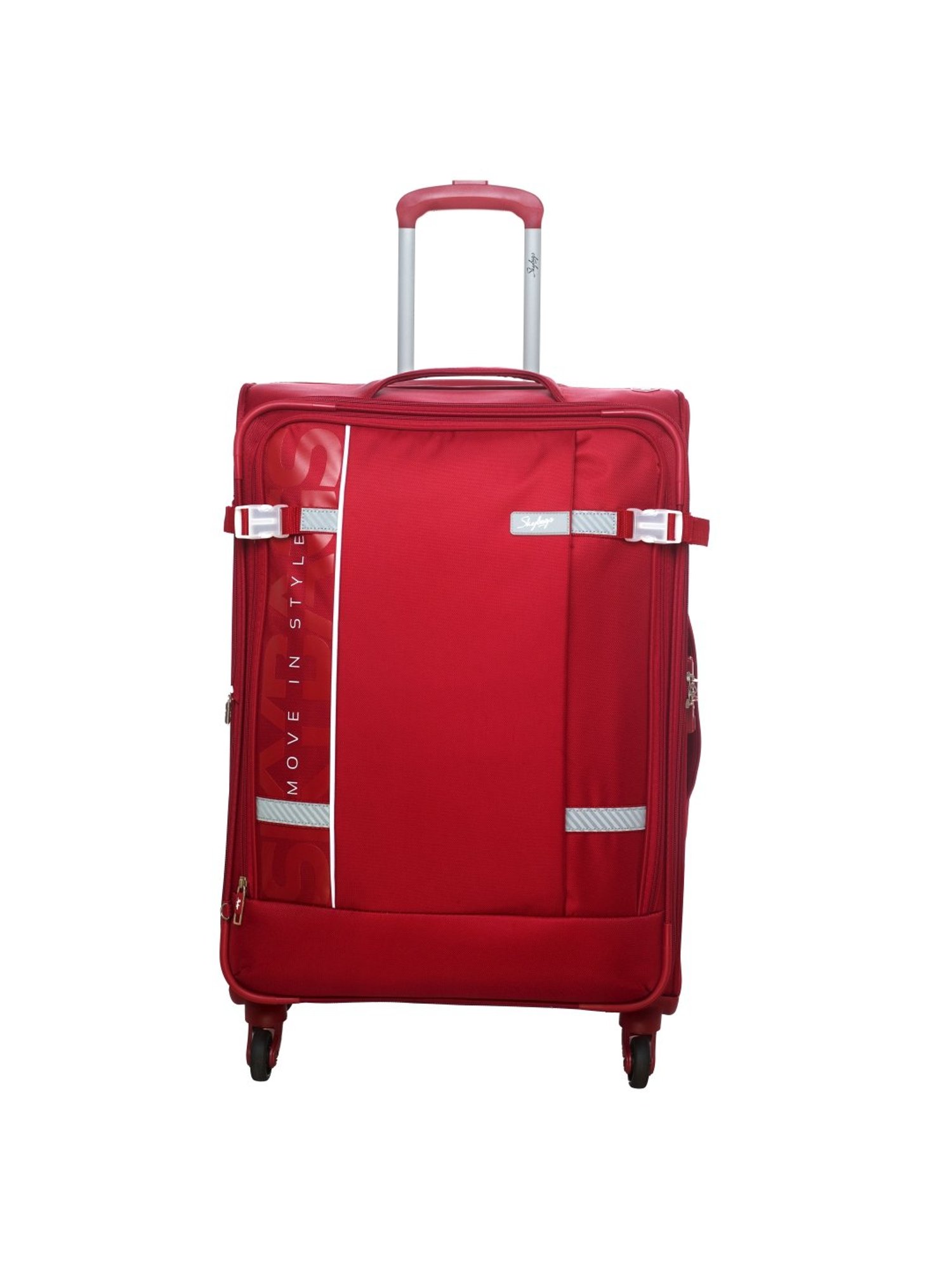 Skybags Snazzy Carmine Red 4 Wheel Medium Soft Cabin Trolley - 45 cm