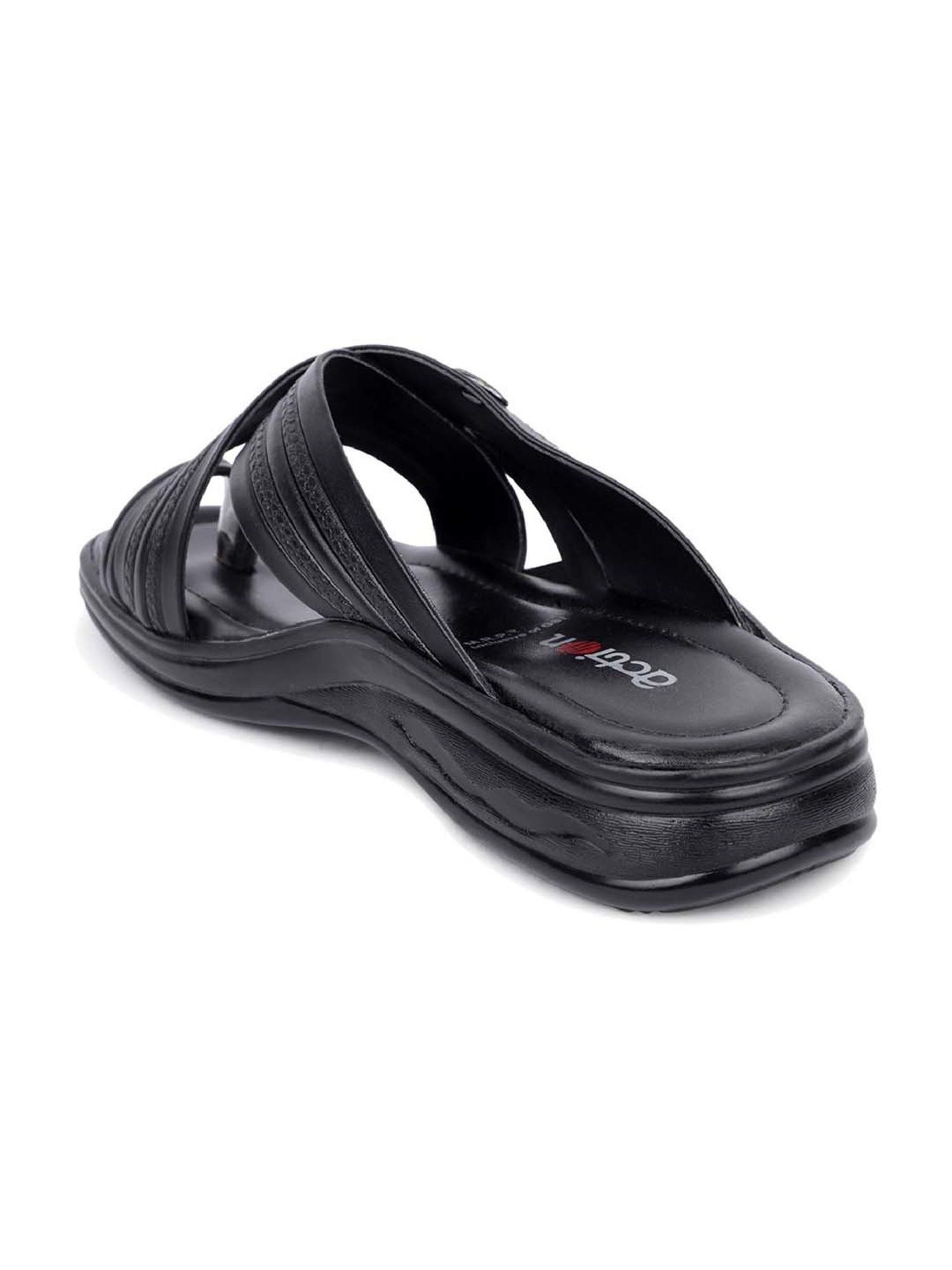 Action Men's Black Toe Ring Sandals