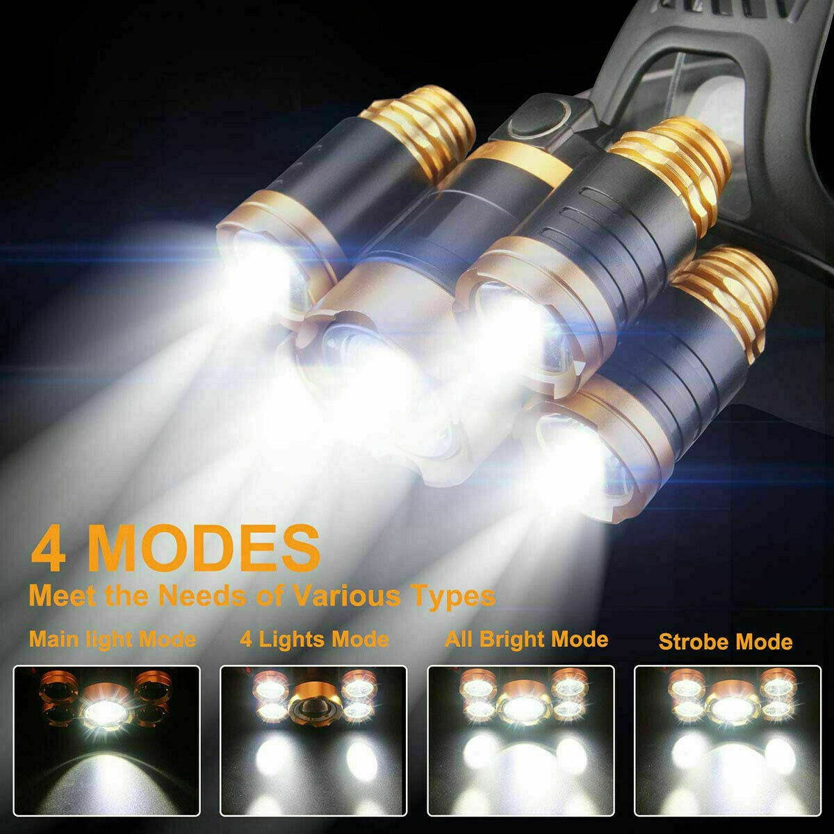 990000LM 5X T6 LED  lamp Rechargeable   Light Flashlight Torch Lamp USA